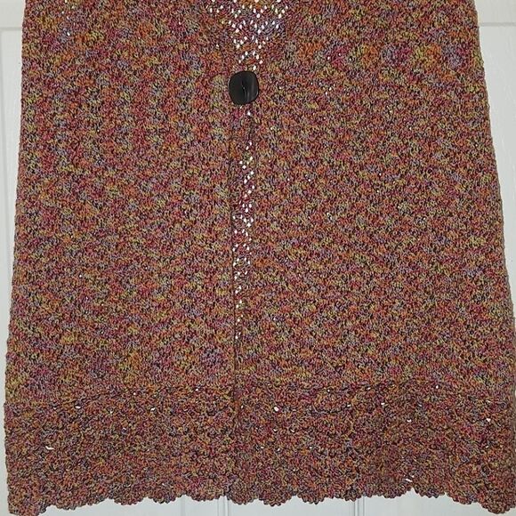 Talbots multicolor sleeveless cardigan Sz PM NWOT - Picture 2 of 6